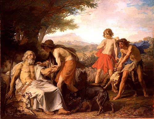 Lepic Ludovic Napoleon Homere dans lile de Scyros France oil painting art